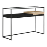 Everfurn Millenium Console Powder Coated Steel Frame with Tempered Glass FD-CON-01