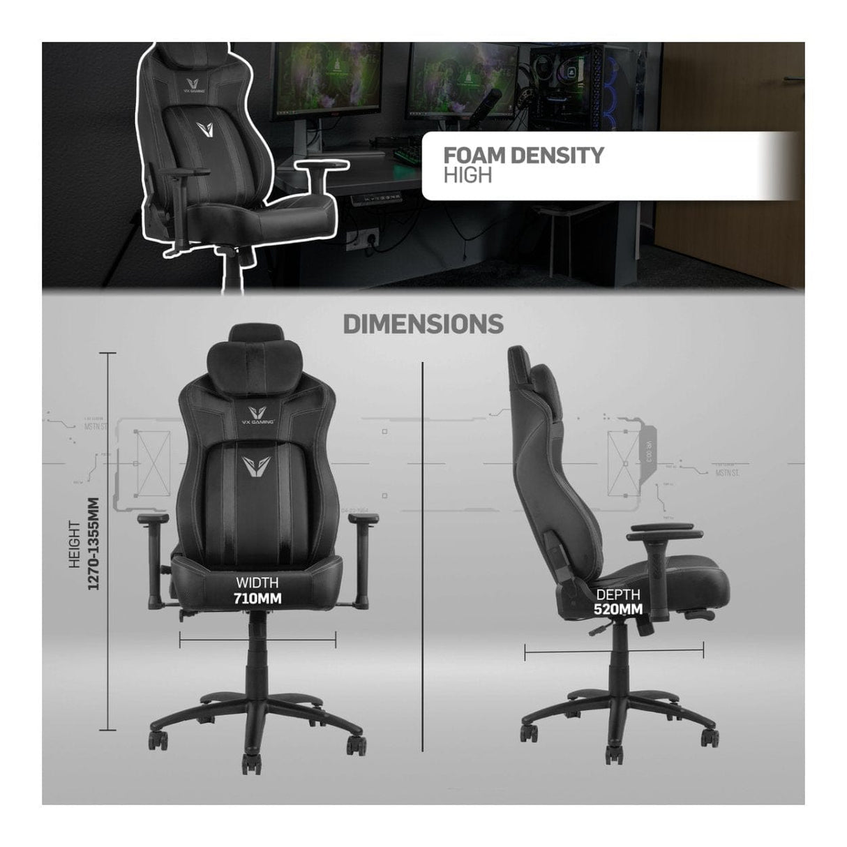 Everfurn Blaze Gaming Chair FD-OC-GA-73