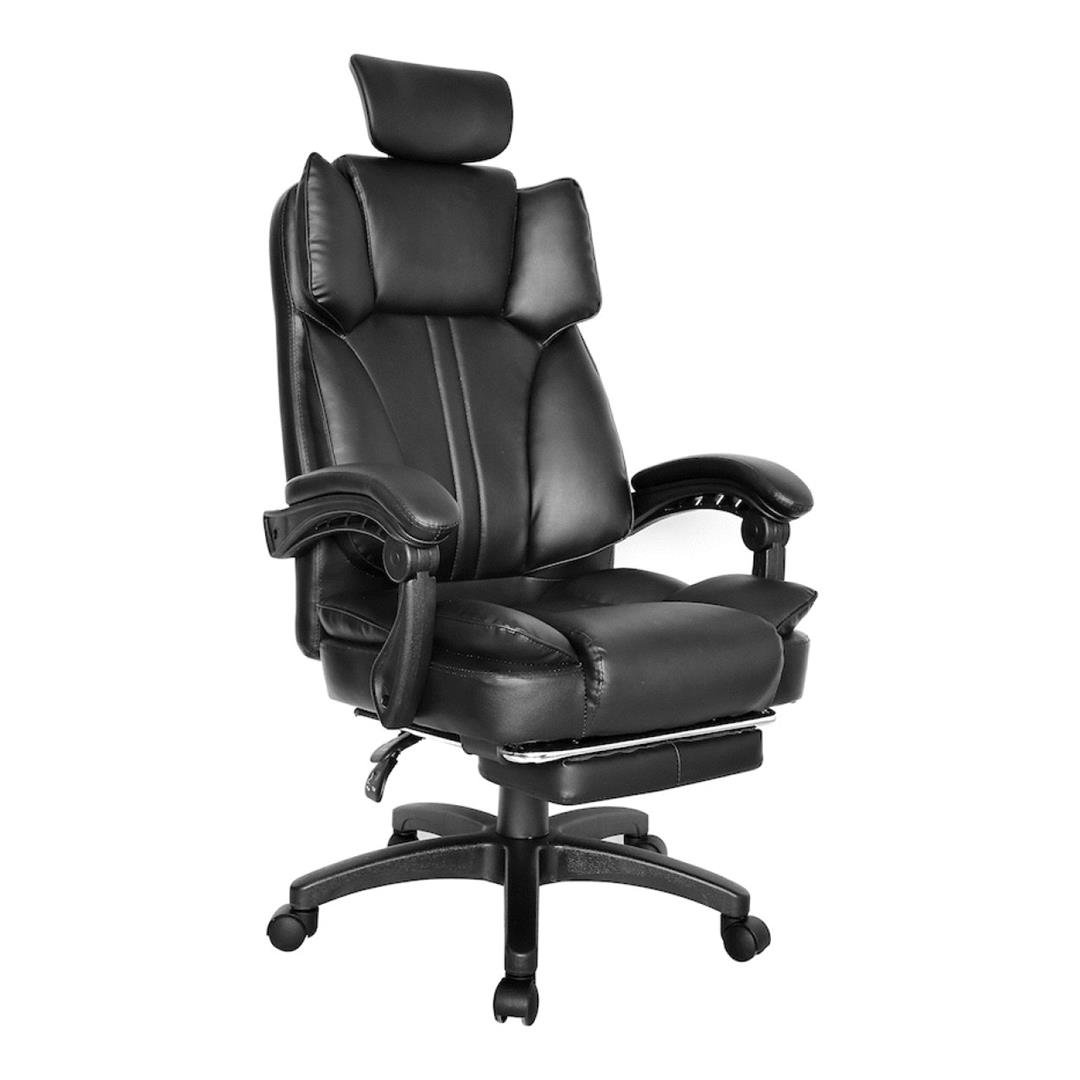 Everfurn Emperor High Back Office Chair with Footrest Black FD-OC-HB-58.1