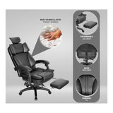 Everfurn Emperor High Back Office Chair with Footrest Black FD-OC-HB-58.1