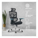 Everfurn Premium Graphite Ergo High Back Chair Black FD-OC-HB-70-BLK