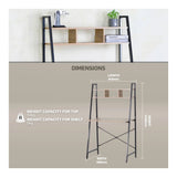 Everfurn Vesa Office Desk Oak and Black FD-OD-01-BLK