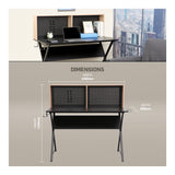 Everfurn Corin Office Desk Black FD-OD-23