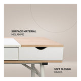 Everfurn Toshir Desk Oak Dark Finish FD-OD-72