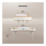 Everfurn Toshir Desk Oak Dark Finish FD-OD-72