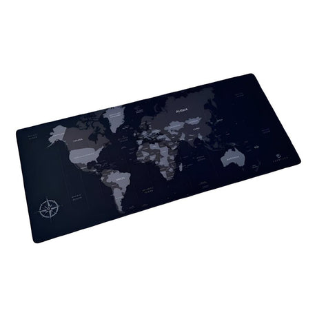 Everfurn Large Non-Slip World Map Desk Mat Black FD-OD-AC-01-BLK