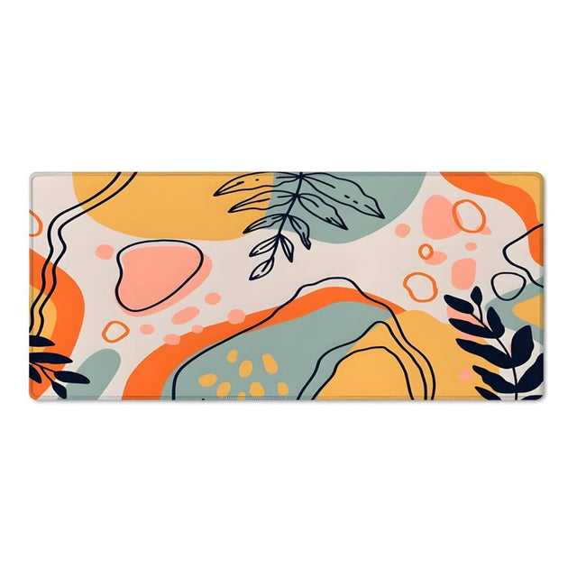 Everfurn Large Premium Geometric Non-Slip Polyester Desk Mat FD-OD-AC-02-BLK