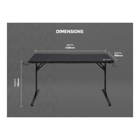 Everfurn Turbo Gaming Desk Black FD-OD-GD-6