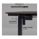 Everfurn Berlin Height-Adjustable Desk Base and Controller Black FD-OD-HA-07