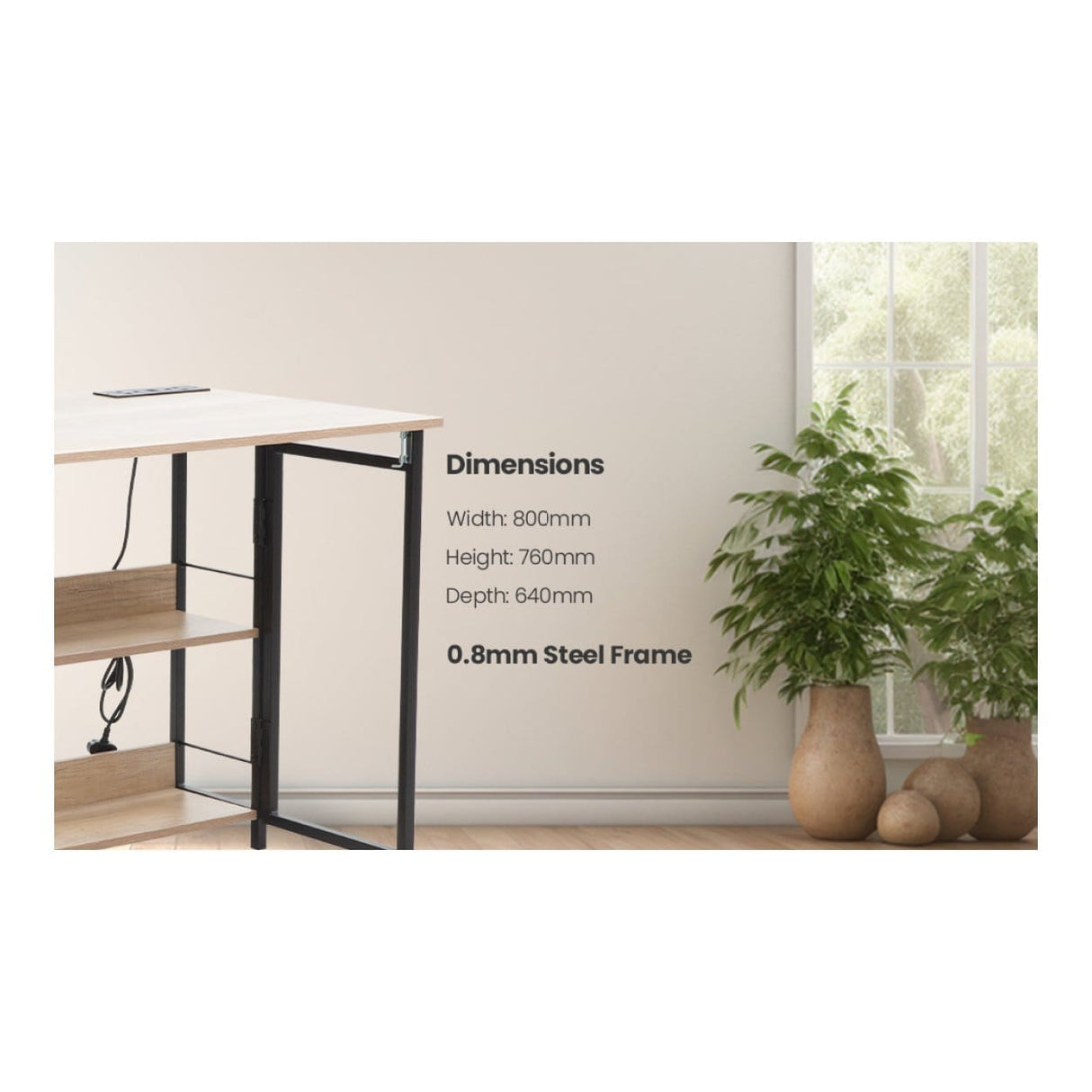 Everfurn Viron Folding Desk FD-OD-SD-11