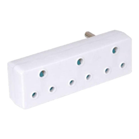 Ellies 3-Way 3-Pin Adaptor White FEA3X16