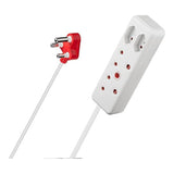 Ellies 5m 4-way Medium Surge Extension Lead White FEE2X/5WS(V2)