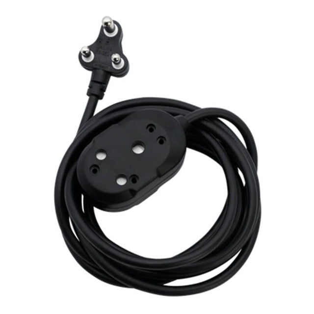 Ellies 3m Back to Back Heavy Duty Extension Lead Black FEHBW2X/3BJ