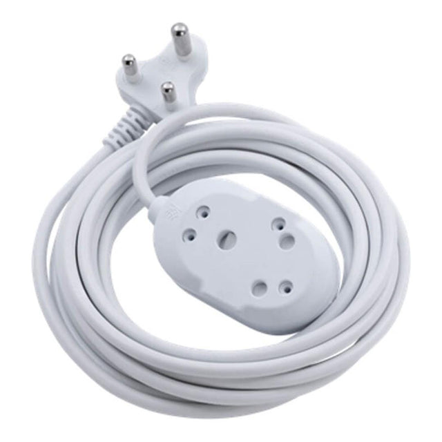 Ellies 3m Back to Back Heavy Duty Extension Lead White FEHBW2X/3WJ