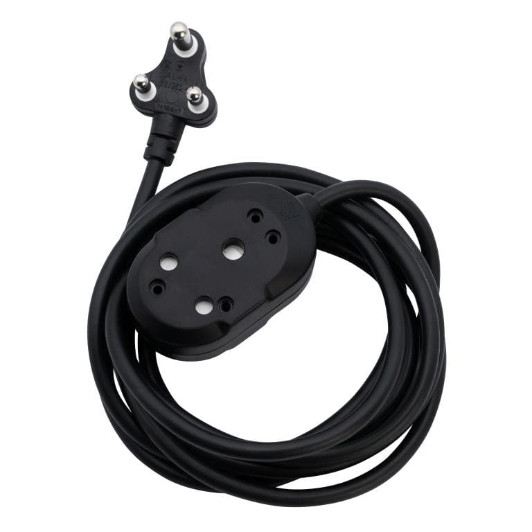 Ellies 2-way Back to Back Heavy Duty Extension Cord 5m Black FEHBW2X/5BJ