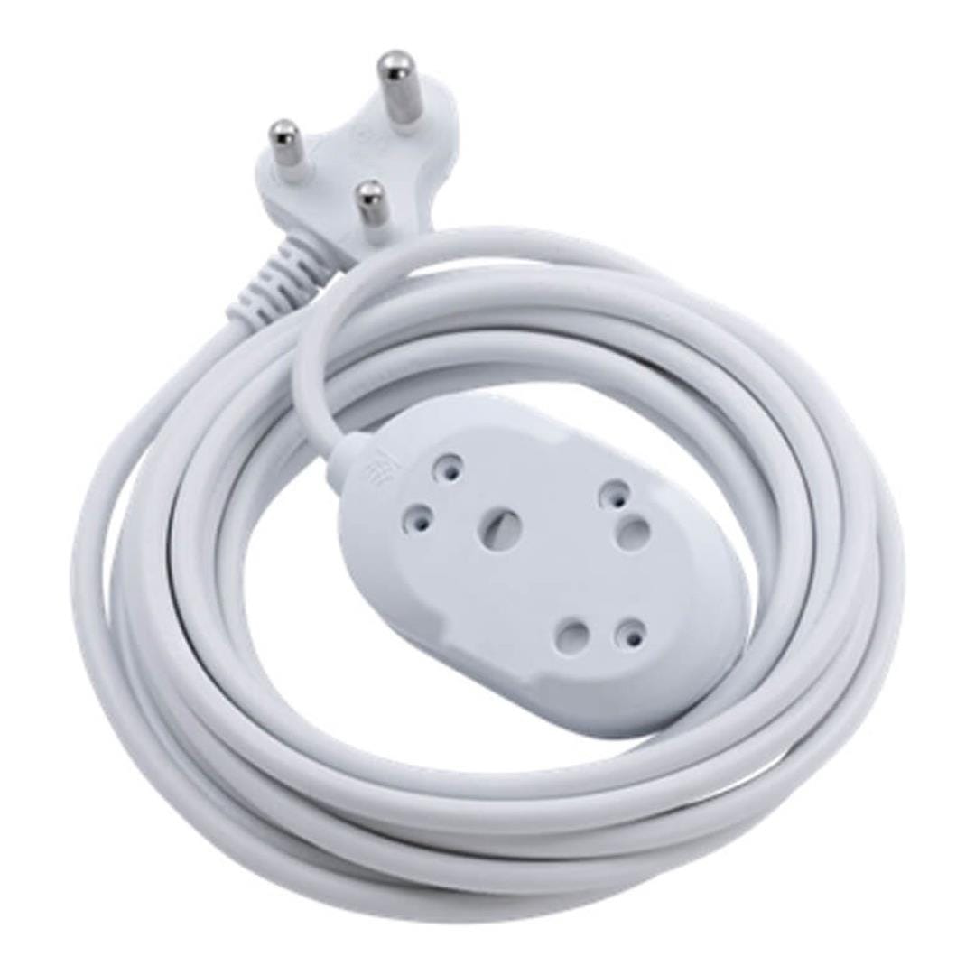 Ellies 5m Back-to-Back Heavy-Duty Extension Lead White FEHBW2X/5WJ