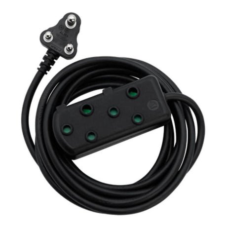 Ellies 10m Side by Side Light Duty Extension Lead Black FELBW2X/10B