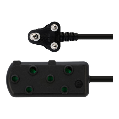 Ellies 20m Side by Side Light Duty Extension Lead Black FELBW2X/20B