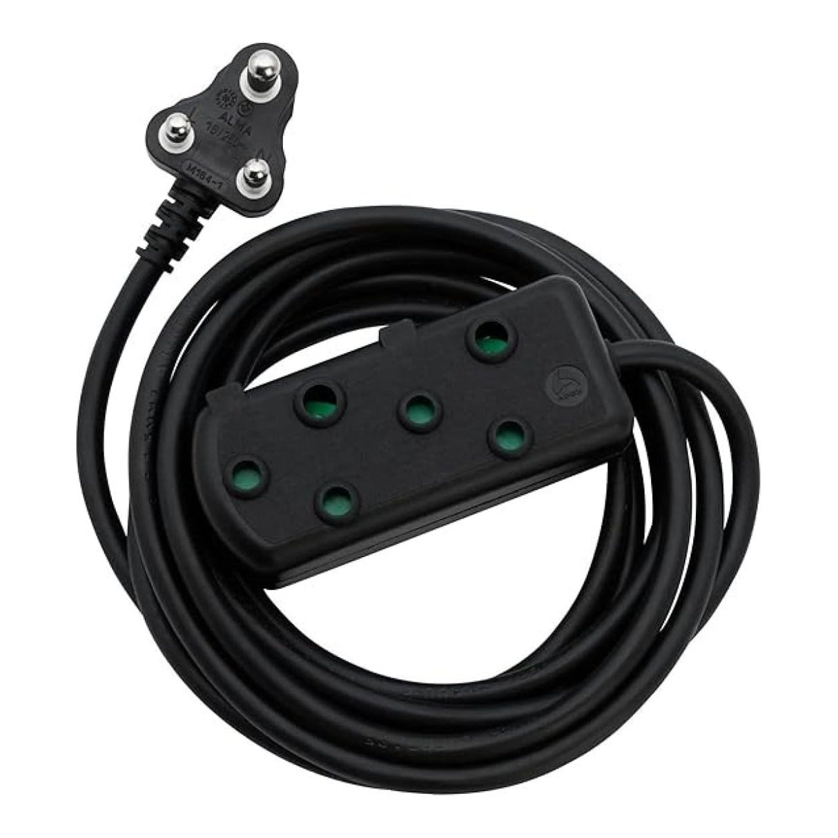 Ellies 3m Side-by-Side Light-Duty Extension Lead Black FELBW2X/3B