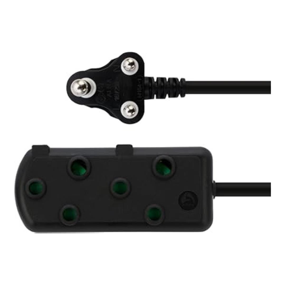 Ellies 3m Side-by-Side Light-Duty Extension Lead Black FELBW2X/3B