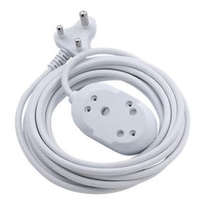 Ellies 5m Back to Back Light Duty Extension Lead White FELBW2X/5WJ