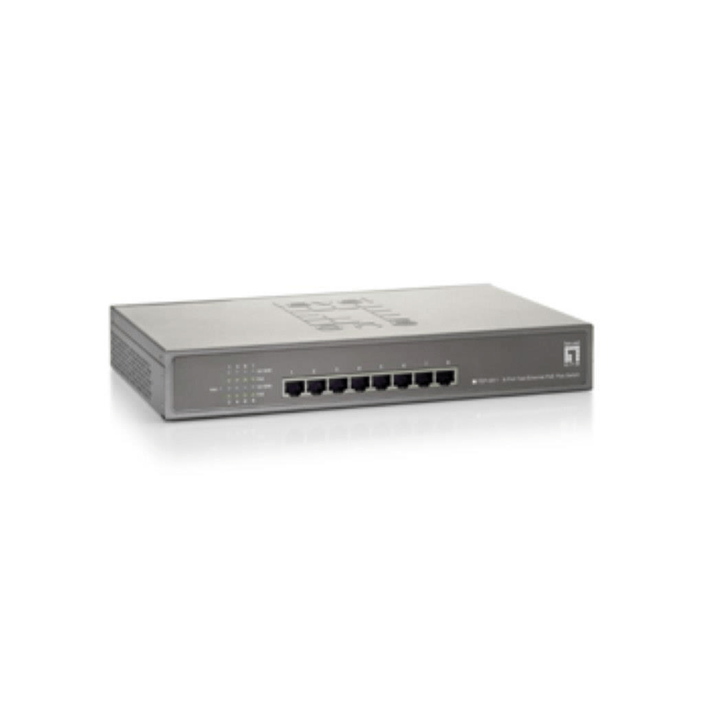 LevelOne 8-Port Fast Ethernet PoE Switch FEP-0811