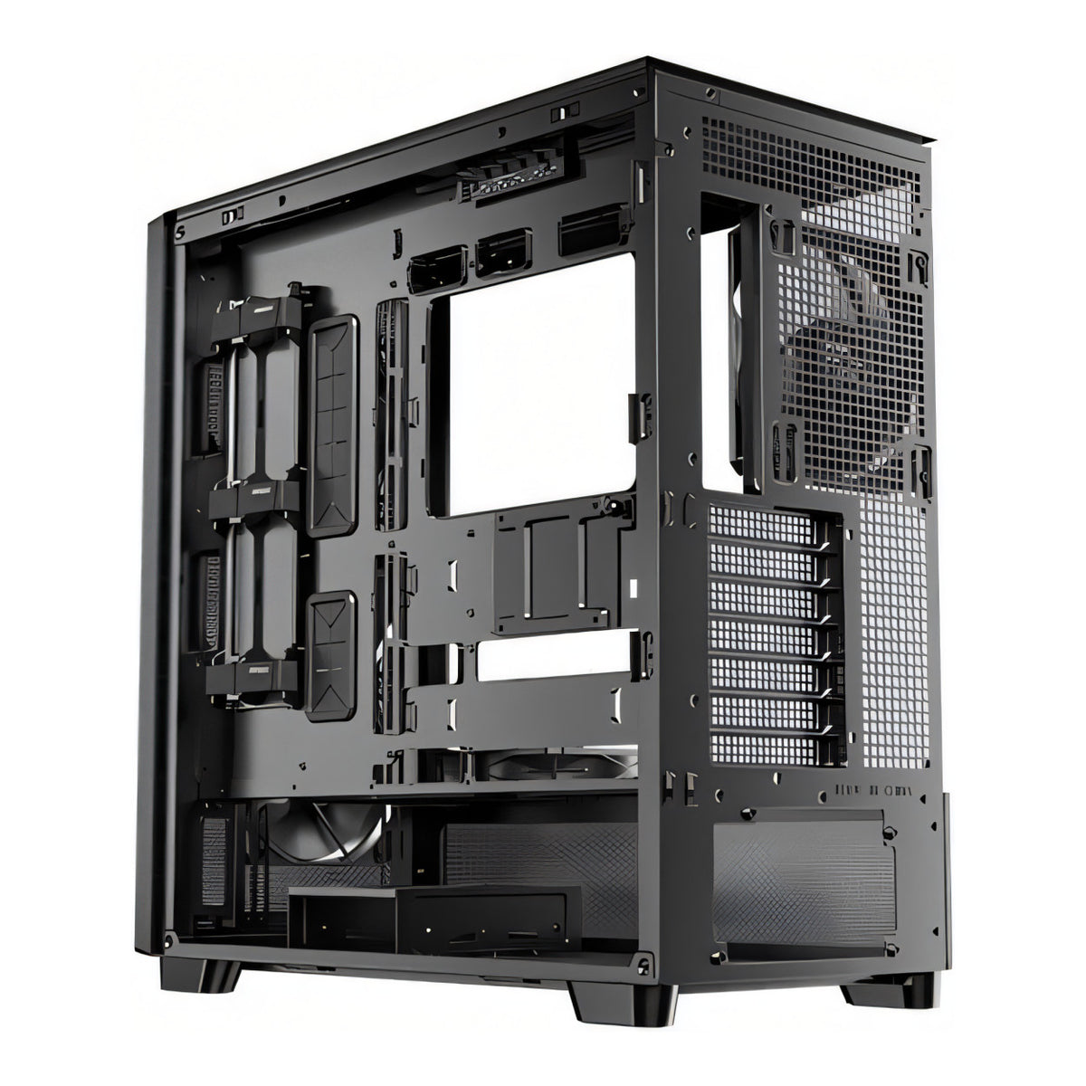 Antec FLUX SE Mid-Tower E-ATX Wood Front Panel Gaming Black PC Case