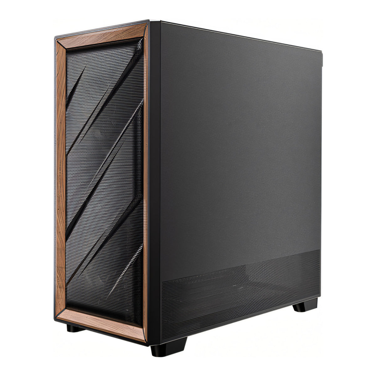 Antec FLUX SE Mid-Tower E-ATX Wood Front Panel Gaming Black PC Case
