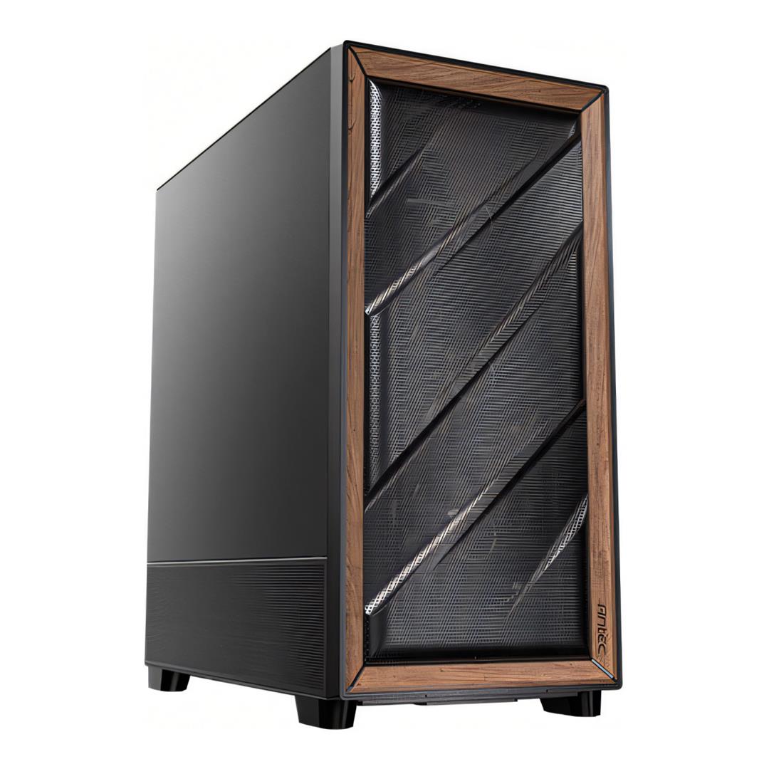 Antec FLUX SE Mid-Tower E-ATX Wood Front Panel Gaming Black PC Case