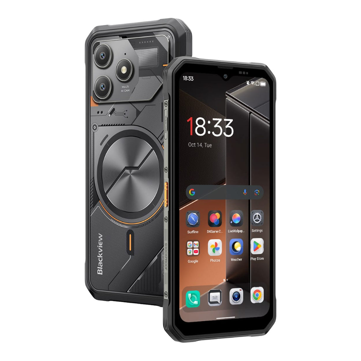 Blackview FORT 100 6.56-inch Rugged Smartphone - MT6765V 128GB ROM 6GB RAM Android 16