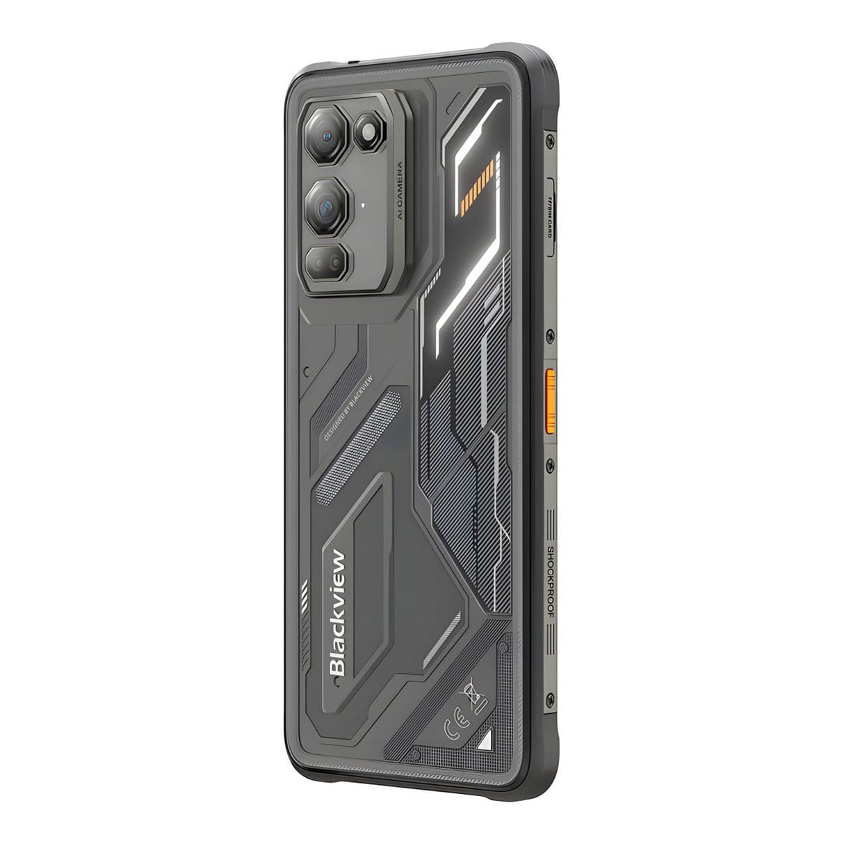Blackview FORT 200 6.78-inch Rugged Smartphone - MediaTek Helio G100 256GB ROM 6GB RAM Android 16 Black FORT200-6GB-256GB-BLK
