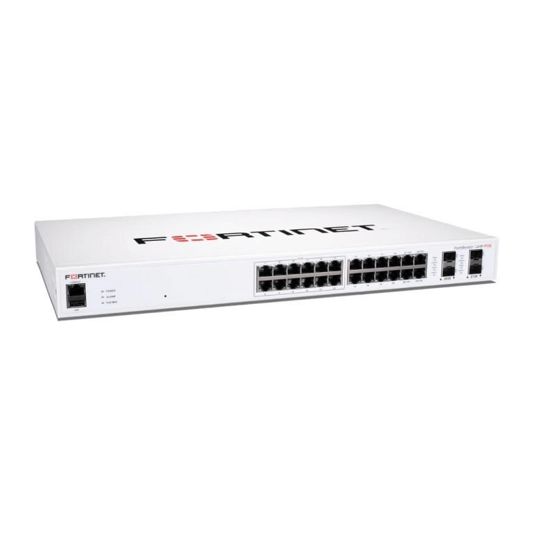 Fortinet FortiSwitch 24-port Gigabit Ethernet L2+ Managed Switch with 12x PoE Ethernet and 4x 10G SFP+ ports FS-124F-POE