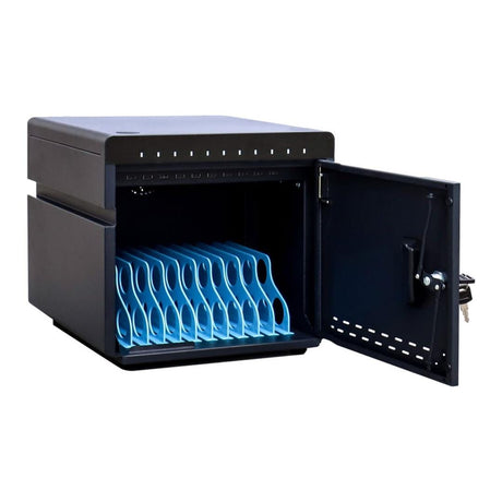 LinkQnet 10-bay USB Charging Cabinet Black FUSB10.E.A1