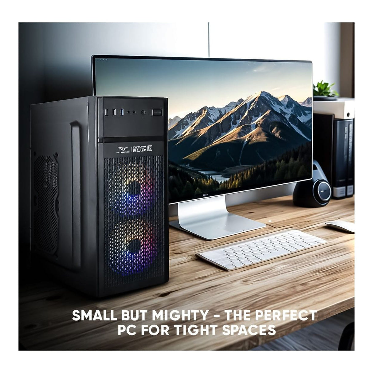 Alcatroz Futura Millenia ECO M300 MicroATX PC Case with Voltron 250 S PSU FUTURAMECOM300