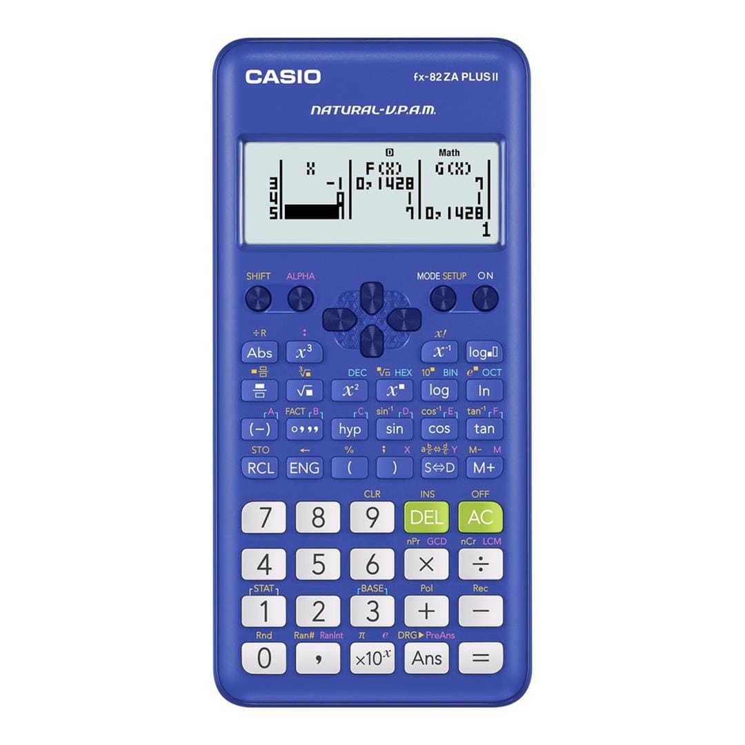 Casio fx-82ZA PLUSII Standard Scientific Calculator Blue