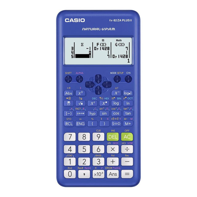 Casio fx-82ZA PLUSII Standard Scientific Calculator Blue