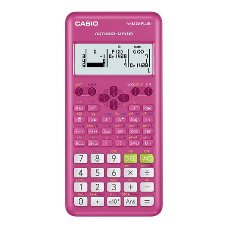 Casio fx-82ZA PLUSII Standard Scientific Calculator Pink