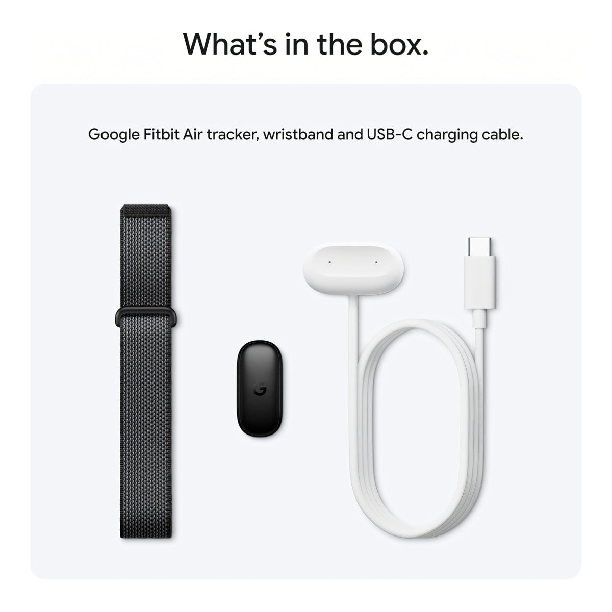 Google Fitbit Air Screenless Fitness Activity Tracker Band - Obsidian GA09509-EU