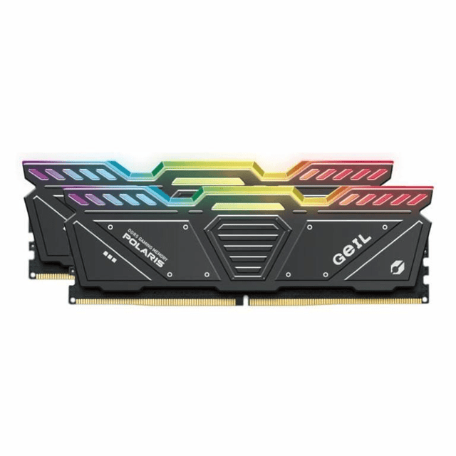 GeIL Polaris RGB OC 32GB 5200MHz DDR5 DIMM 2 x 16GB Kit Gaming Memory Module Black GAOSG532GB5200C34ADC