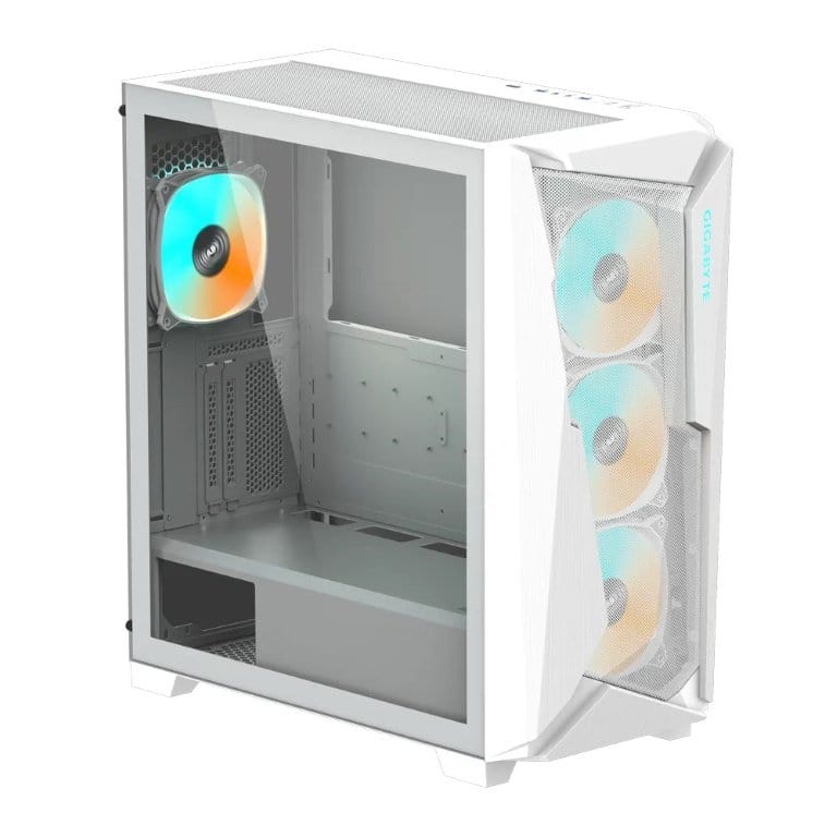 Gigabyte C301 Glass V2 Mid Tower Gaming PC Case White GB-C301GW V2