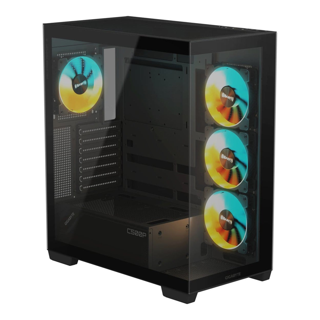 Gigabyte C500 Panoramic Stealth ATX Midi Tower PC Case Black GB-C500P ST