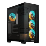 Gigabyte C500 Panoramic Stealth ATX Midi Tower PC Case Black GB-C500P ST