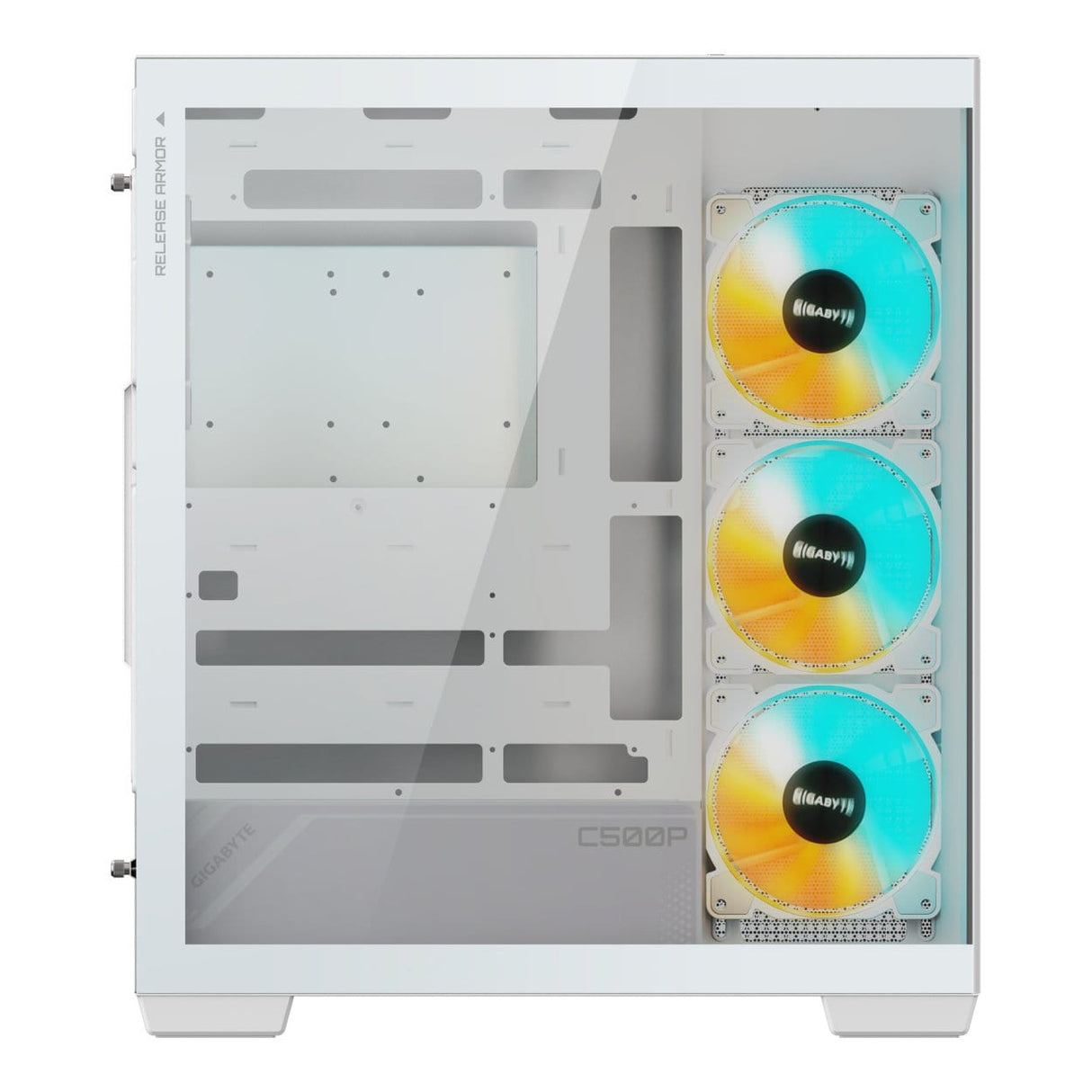 Gigabyte C500 Panoramic Stealth Ice Midi Tower PC Case White GB-C500PI ST