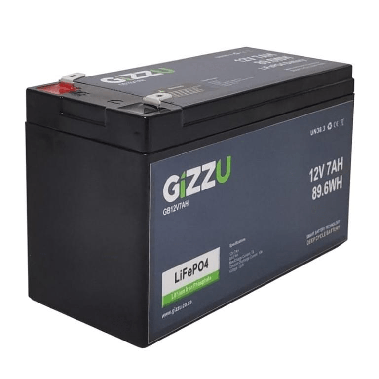 Gizzu 12V 7Ah LifePO4 Battery GB12V7AH