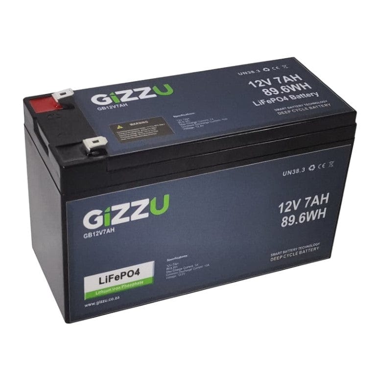 Gizzu 12V 7Ah LifePO4 Battery GB12V7AH