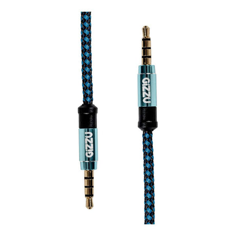 Gizzu 3.5mm Aux Male to Male Cable 1.5m Black Blue GCP35MM4