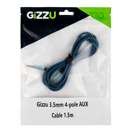 Gizzu 3.5mm Aux Male to Male Cable 1.5m Black Blue GCP35MM4
