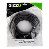 Gizzu CAT6 UTP Fly Lead RJ45 Ethernet Network Cable 10m Black GCPCAT6100-BK