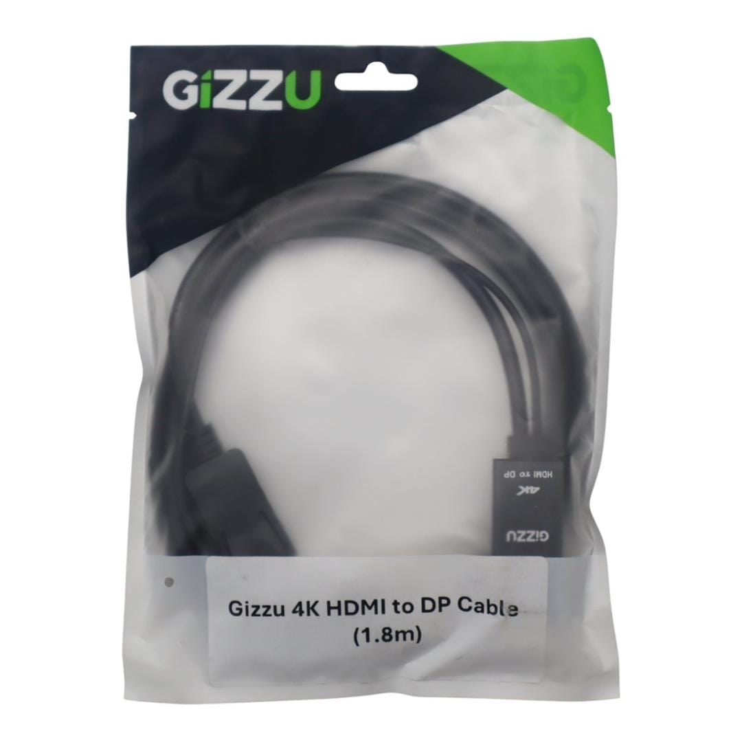 Gizzu 1.8m 4K HDMI to DP Cable Black GCPHDP18