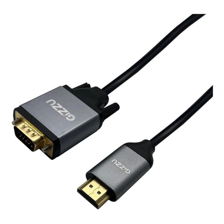 Gizzu 1.8m Full HD HDMI to VGA Cable - Black